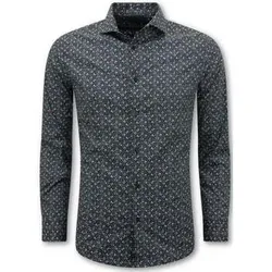 Lf  Hemdbluse Bluse Langarm Hemd Erwachsene  in Schwarz, EU L