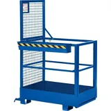 R+R INDUSTRIETECHNIK Arbeitskorb Stahl 800x800x1910mm Reinorange/enzianblau