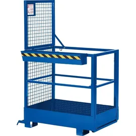 R+R INDUSTRIETECHNIK Arbeitskorb Stahl 800x800x1910mm Reinorange/enzianblau
