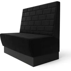 Meyer S | Gastrobank | B:H 160 x 120 cm | Schwarz | Stein | Samt