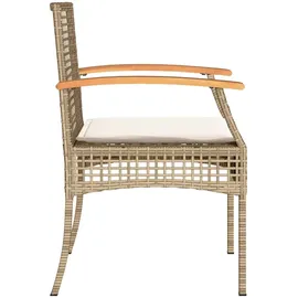 vidaXL Gartenstuhl 57 x 57 x 85 cm beige 2 St.