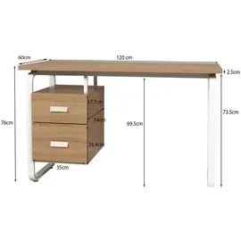 Weber Industries Schreibtisch Pearl Eiche