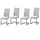 Hti-Living Schwingstuhl Polyester creme 4er Set
