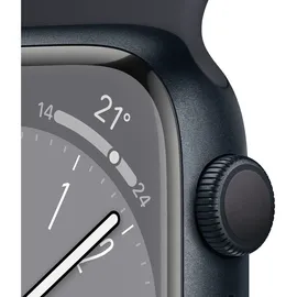 Apple Watch Series 8 GPS 45 mm Aluminiumgehäuse mitternacht, Sportarmband mitternacht