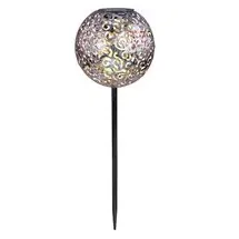 GLOBO Solarleuchte Metall 54 cm inkl. LED silber