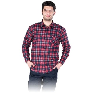 REIS Kf-Gcxl Schutz Flanellhemd, Dunkelblau-Rot, XL Größe