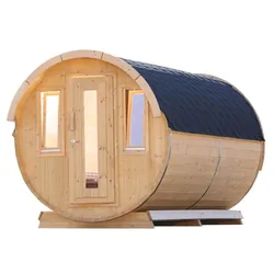 Wolff Finnhaus Campingfass 480 2-Raum  Schwarz Bausatz zur Selbstmontage