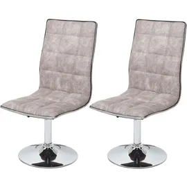 MCW Esszimmerstuhl C41-2-h Polyester vintage kieselgrau 2er Set