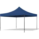 4x4 m Faltpavillon, PREMIUM Stahl 40mm, blau