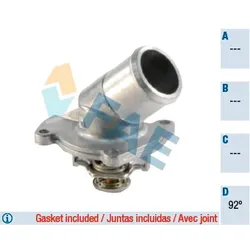 FAE Thermostat, Kühlmittel mit Dichtungen für GENERAL MOTORS OPEL 90570620 6338028 1338096 5320792