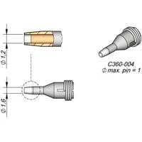 Jbc Entlötspitze Serie C360, C360004/Ø 1,2 mm, Außen-Ø 1,6