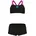 Bikini Solid L Schwarz/Pink 128