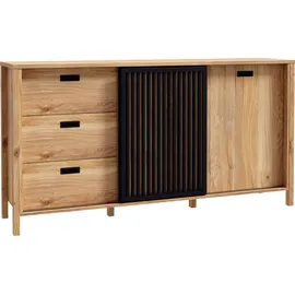 Forte Jytana Sideboard 174,8 x 40,2 x 91,5 cm schwarz
