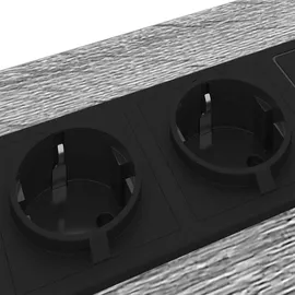 vidaXL Nachttisch mit Ladestation mit Regal Grau Sonoma Holzwerkstoff