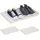 Relaxdays Schuhabtropfschale XL, 3er Set, Unterlage für nasse Schuhe, 60 x 40 cm, große Schuhablage Kunststoff, weiß