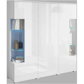 INOSIGN Highboard »Kenia« 1 Stk. tlg. Modernes Highboard, mit Glastüren, Breite 135 cm weiß