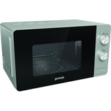 Gorenje Microwave orkaitė MO17E1S Free standing, Mechanical, 700 W, Defrost, Mikrowelle, Silber