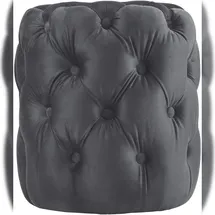 CLP Sitzhocker Drancy Samt 42 x 46 x 42 cm Dunkelgrau