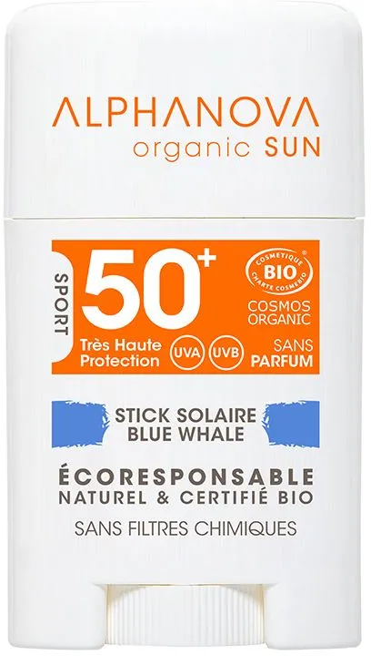 Alphanova Solar Stick Blau Très Haute Protection Visage Spf50+