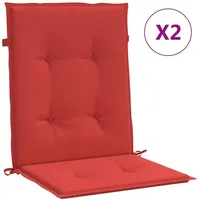 VidaXL Gartenstuhlauflagen für Niedriglehner 2 Stk. Rot 100x50x3 cm