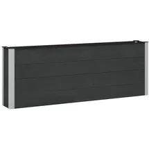 vidaXL Hochbeet 200 x 30 x 72 cm Schwarz