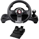 KONIX Pro Steering Wheel - PS4/XboxOne/Xbox S/X/PC/Switch (Switch, Xbox, PS4, Gaming Controller, Schwarz