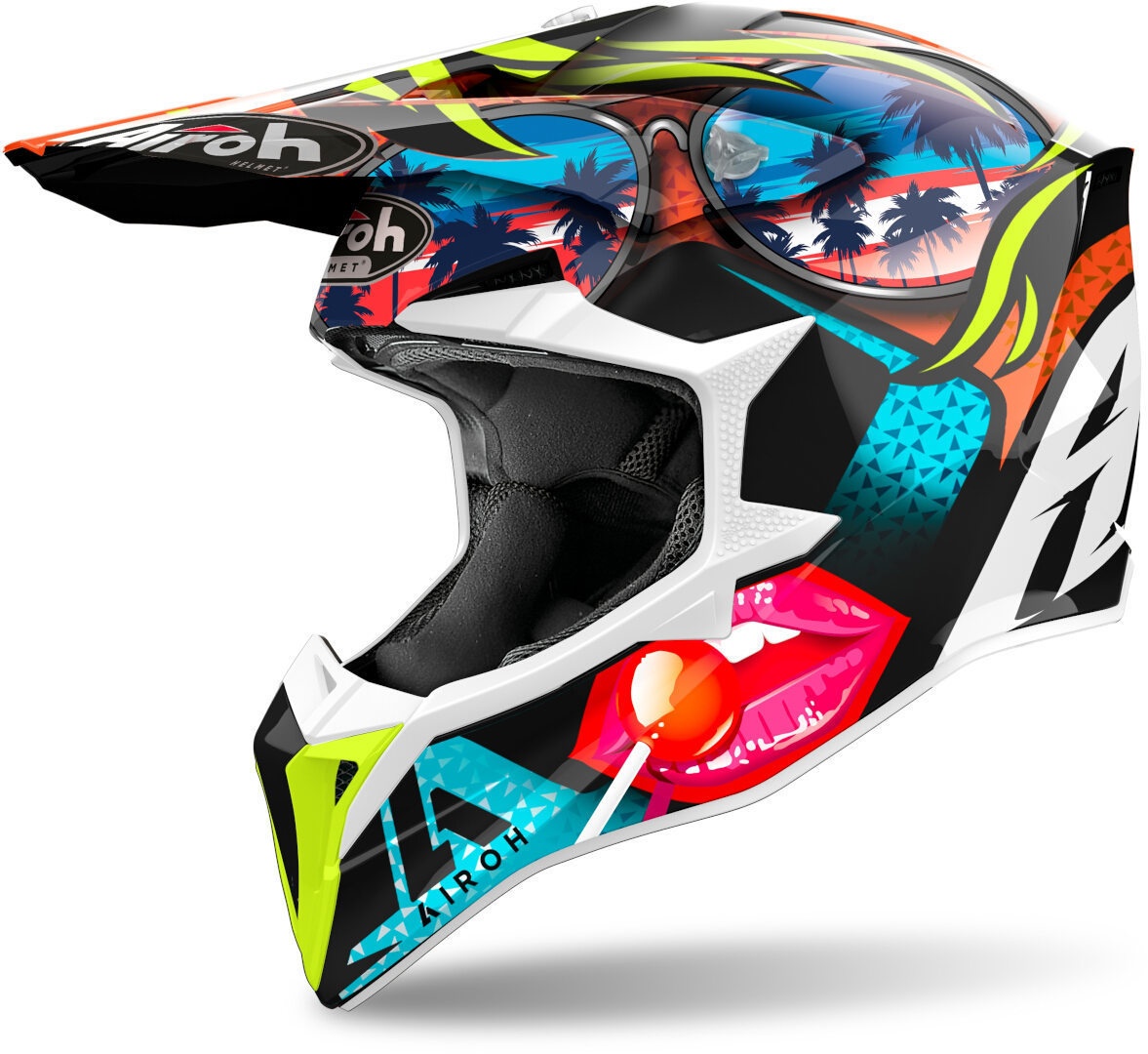 Airoh Wraaap Lollipop Motorcross Helm, veelkleurig, 2XL Voorman