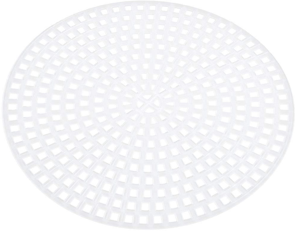 SEWACC DIY Kits DIY Kits 30pcs Plastic Mesh Sheets for Embroidery White Round Canvas Craft Mesh for Acrylic Yarn Crafting, Knit and Crochet Projects White Sheet