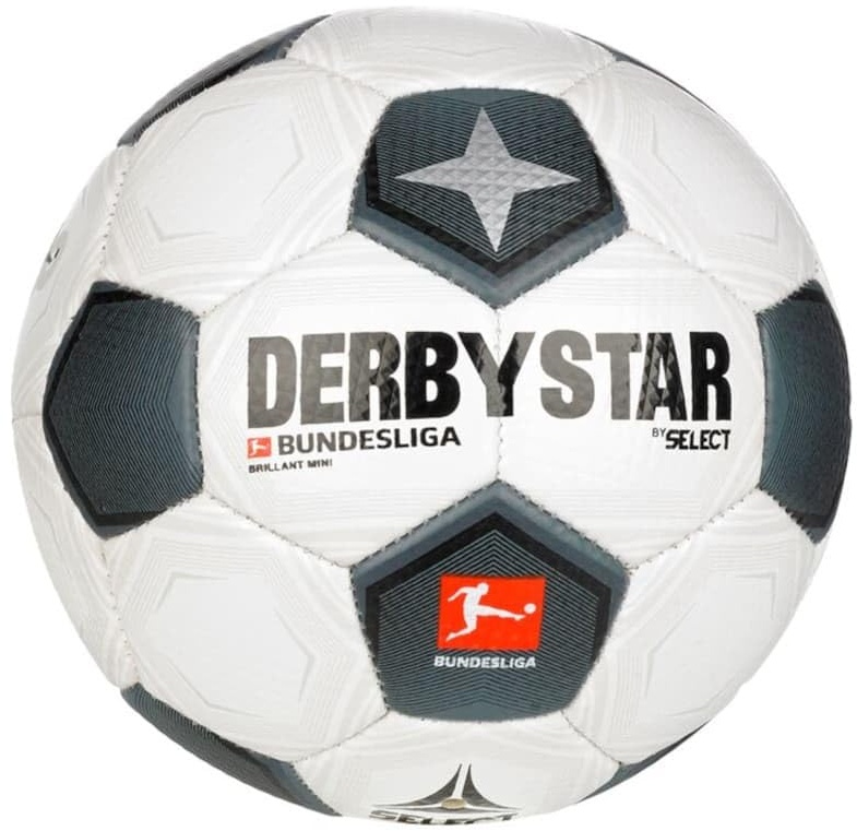 Derbystar Herren Bundesliga Brillant Mini Classic v23 Fußball, Weiss Schwarz Grau, Einheitsgröße