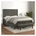 vidaXL Boxspringbett mit Matratze Dunkelgrau 140x200 cm Samt