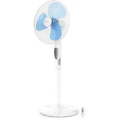 Brandson Standventilator 50W mit Standfuß höhenverstellbar, Ventilator mit Fernbedienung, Neigungswinkel 30°, 3 verschiedene Geschwindigkeitsstufen