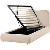 Beliani Bett mit Stauraum Bouclé Blagnac (90x200)