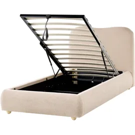 Beliani Bett mit Stauraum Bouclé Blagnac (90x200)