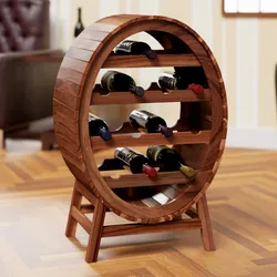 Weinregal 12 Flaschen Weinfass Design