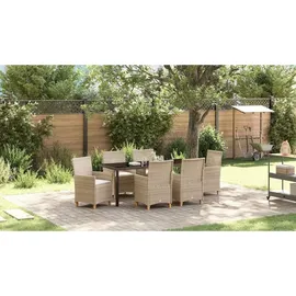 vidaXL Garten Essgruppe 7-tlg. Beige