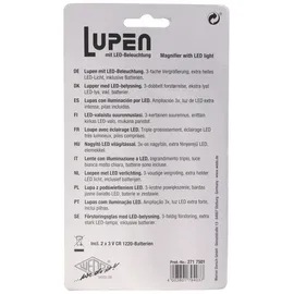Wedo Lupe mit LED Beleuchtung