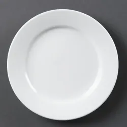 Olympia Whiteware Teller mit breitem Rand 16,5cm