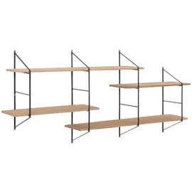 miliboo Wandregal 60 x 20 x 180 cm Natur
