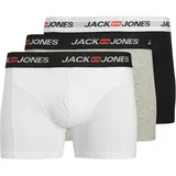 JACK & JONES JACCORP OLD LOGO TRUNKS grau/weiß/schwarz M 3er Pack