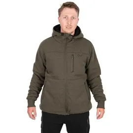 Fox International Collection Sherpa Reißverschlusspullover - Green / Black - L