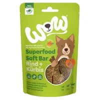 WOW Superfood Soft Bar 150 Gramm Hundesnack Rind mit Kürbis