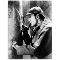 Wandbild ARTLAND "Sherlock Holmes 1939", schwarz (farbe bild(er): schwarz), B:60cm H:80cm, Canvas, Leinwand, Bilder, als Leinwandbild, Poster in verschied. Größen