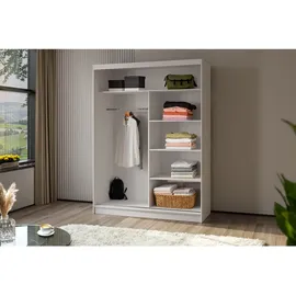 ax living Schwebetürenschrank Cabinio 160 x 216 x 61 cm Weiß