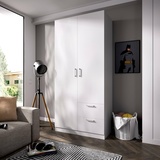 Dmora Kleiderschrank Velino, 100x52h215 cm, Weiß