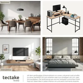 Tectake Eckschreibtisch Melrose Eiche / Braun