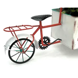 DanDiBo Ambiente Blumenfahrrad 46 x 24,5 x 21 cm Weiß/Rot