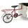DanDiBo Ambiente Blumenfahrrad 46 x 24,5 x 21 cm Weiß/Rot