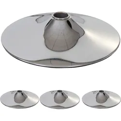 4er-Set Fu√üteller Fu√üplatte Fu√ü f√or Barhocker Barstuhl Drehstuhl Esszimmerstuhl, chrom ~ √ò 41cm