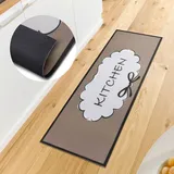HANSE HOME Küchenläufer Kitchen Cloud, rechteckig, Höhe: 3 mm, Läufer, Rutschfest, Küchenteppich, Küche, Teppich, Pflegeleicht braun|schwarz