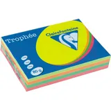 Clairefontaine Kopierpapier 1705SC A4 farbig sortiert Fluo Leuchtfarben VE=4x125 Blatt